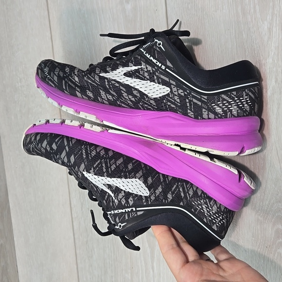 Brooks Women's Launch 5 Black&Purple Running Shoes Athletic Sneakers Sz 8.5 - Picture 8 of 14